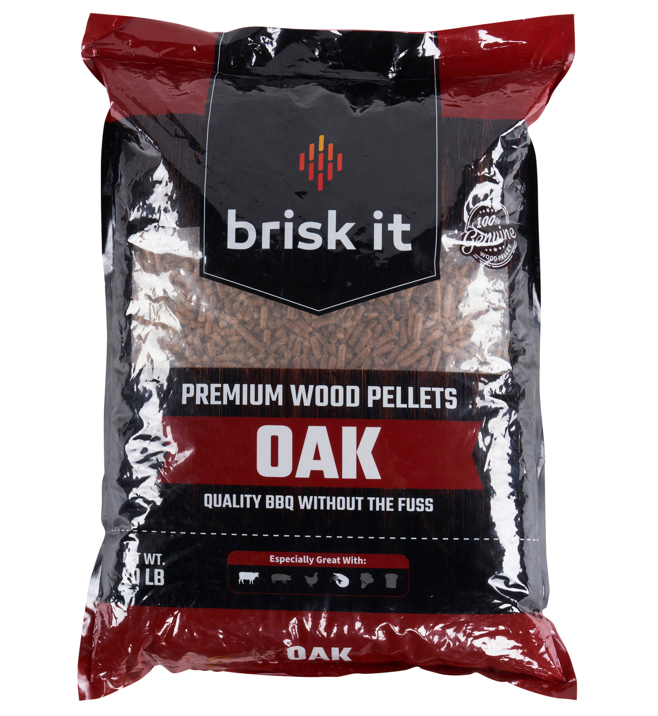 Brisk It Premium Oak Wood Pellets (40lbs)